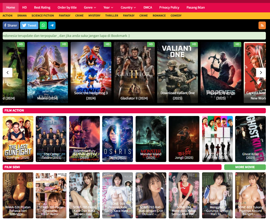 Streaming LK21 & Layarkaca21 Subtitle Indonesia Terbaru